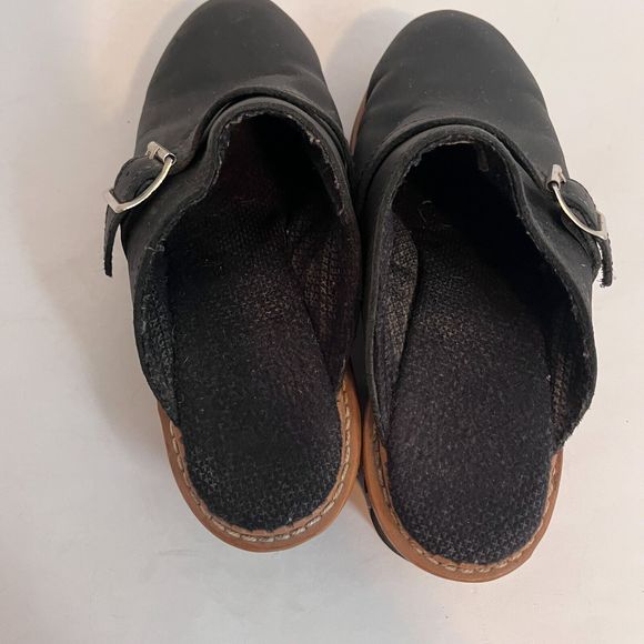 Georgia Logger Women's Clogs Black Size 8 Leather Slip On Slides Mule - Picture 5 of 9